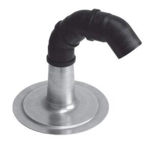 Anjo dakdoorvoer 75 mm met PP-bochten en aluminium plakplaat – 460775