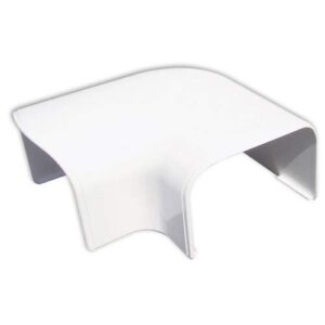 Tecnosystemi Optima platte bocht 90 graden CP75 wit